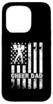 iPhone 15 Pro Cheer Dad Cheerleading American Flag Fathers Day Cheerleader Case