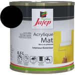 Peinture - Jafep - Acrylique - Noir - Mat - 0,5 L