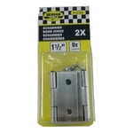 2 X Charnières Porte Meuble Inox Penture 1,5" ( 38 x 16 mm ) + 8 vis de Montage