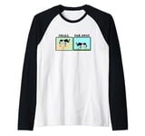 Dougal's Small and Far away Cows Raglan Baseball Tee