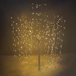 6 FT Willow Tree White 400 LED Warm White Lights with Metal Square Base 180cm