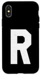 iPhone X/XS Big Letter R Monogram Initial Spelling, Varsity Case