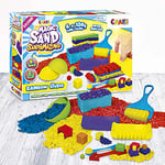 CRAZE MAGIC SAND Sandamazing Studio arc-en-ciel Sable magique Enfant 900g Sable cinétique 6 couleurs avec 11 accessoires Sable à modeler Activités manuelles pour enfants 32435