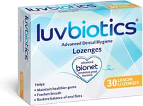 Luv Biotics Sugar Free Lemon Lozenges with Oral Probiotics, Xylitol & Aloe Vera