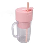 (Pink)Mini Juicer Cup Portable Rechargeable Blender Multifunctional Large