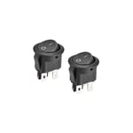 Bateau Interrupteur Bascule Rond 4Broche ON/OFF AC 250V/6A 125V/10A 2Pcs