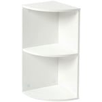 Eggree - tagère d'angle, Bibliothèque Autoportante, Étagères de Rangement en Bois pour Salon, Bureau à Domicile, Couloir, 24 x 24 x 56cm--Blanc