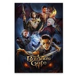 KANCAIGOU Poster de jeu Baldurs Gate 3 sur toile (7,9 x 45,7 cm sans cadre)