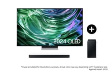 Samsung 65" S93D OLED 4K Smart TV (2024) and C430 C-Series Soundbar with Subwoofer Phantom Black