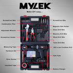 Mylek 18V Cordless Drill Set Screwdriver Electric Li-Ion Combo DIY Hand Tool Kit