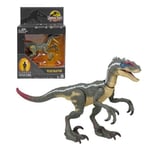 Jurassic World Mattel D Jurassic Park III Figurine de Dinosaure Homme Velociraptor Hammond Collection, Premium Authentic 9,5 cm de Haut, 14 articulations articulées, HLT49