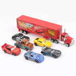 6 st bilar 3 Lightning McQueen Jackson Storm Mack Uncle Truck Metallbilmodell Leksak Present