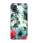 Coque Galaxy S20 PLUS perroquet palmier exotique tropical fleur rose