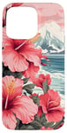 iPhone 15 Pro Max Pink Hibiscus Tropical Floral Hawaiian Flowers Island Case