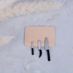 4pcs 1:12 Dollhouse Miniatures Kitchen Cutting Board Knife Set M