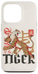 Coque pour iPhone 13 Pro Année du tigre chinois zodiaque traditionnel asiatique tigre