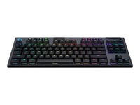 Logitech G915 TKL Tenkeyless LIGHTSPEED Clavier de jeu mécanique RVB sans fil - Clavier - backlit - USB, Bluetooth, 2.4 GHz - QWERTZ - Allemand - commutateur : GL Clicky - carbone