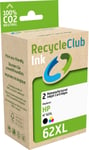 RecycleClub Cartouche compatible avec HP 62 XL Multipack K10410RC