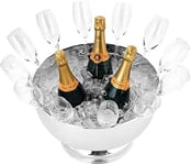 Large Stainless Steel Party Bowl Metal Champagne Wine Beer Ice Bucket Cooler Tub