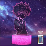 QQAAMZ Lampe 3d Anime Hunter X Hunter Lampe De Bureau Pour Enfants Creative Home Lighting Lampe Usb 16 Couleurs Bar Couple Party Night Lights Comme Cadeaux Pour La Famille Et Les Amis