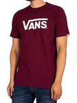 Vans Men's Classic Vans Drop V T-Shirt, Burgundy-marshmallow, XS