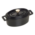 Staub La Cocotte 11 cm oval Cast iron Mini black