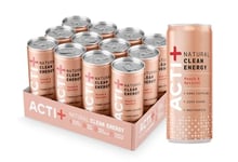 Acti+ Peach & Apricot Zero Sugar Clean Energy drink