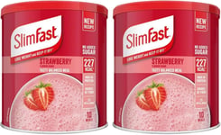 2 x Slimfast Strawberry Shake Powder 365g Strawberry Diet Plan Slim Fast