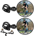 Rétroviseur Vélo,Miroirs De Vélo,Retroviseur Velo Guidon,Miroir Convexe 180° Réglable Pour Vtt,Pour Route,Rétroviseur Vélo Pour Guidon 15-35Mm,Montagne Et Vélos Électriques (Noir)