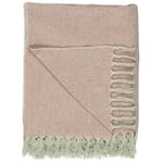 100 % Cotton Blanket Throw Cream/Faded Rose by Ib Laursen