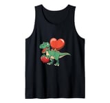 Trex Dino Boys Valentines Day Shirt Dinosaur Valentines Day Tank Top