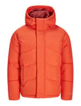 JACK & JONES Men's Jjworld Puffer Jacket, Dragon Fire, XXL