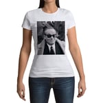 T-Shirt Femme Col Rond Jack Nicholson Acteur Cigarette Photo Noir Et Blanc Cinema