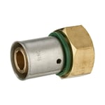 Centrale Brico - quick plomberie Raccord droit avec écrou libre à sertir laiton f 12 x 17 pour tube en per