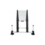 Echelle télescopique 4.10m avec barre stabilisatrice et pieds ajustables - TEL-70241WSML/PPS