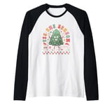 Tis The Season Jolly Christmas Tree Fun Raglan Baseball Tee