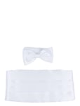 Portia 1924 Polyester Cummerbund Set Vit