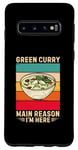Coque pour Galaxy S10 Curry vert rétro : principale raison pour laquelle je suis ici Amateur de curry vert