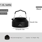 1.4L Camping Stovetop Teapot with Handle Ultralight Coffee Water Kettle Metal fo