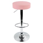 Kktoner - Tabouret de Bar Réglable en Hauteur Rotatif Spa Tabouret de Travail Tabouret de Bureau en Cuir synthétique Rose