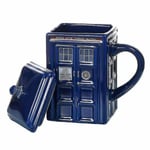 Doctor Who Tardis Mug Kaffe- och Tekopp Polisbox Keramisk Mugg Med Lock Present