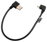 SYSTEM-S Mini connecteur USB coudé à 90° vers USB Type A (mâle) coudé à Droite 26 cm