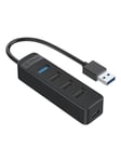 ORICO USB to USB 3.0 + 3x USB 2.0 Hub Adapter (black) USB-hub - USB 3.0 - 5 porter - Svart