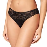 DIM Culotte Femme Dentelle Generous Essentiel x1, Noir, 3XL