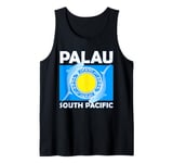 Flag of Palau South Pacific Spotted Shark Tank Top