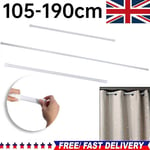 Net Curtain Tension Rod Pole Rods Rail Extendable Voile Spring Loaded 105-190cm