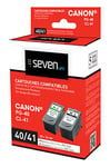 Seven Life SLC4041X2 Pack de 2 Cartouches Compatible pour Canon Pg40