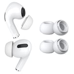 2 Pairs Replacement Earbud Tips for AirPods Pro - Silicone Ear Tips M - White