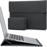 15-16 Pouces Housses Ordinateur Portable Sacoche Avec Fonction Stand Pour Macbook Pro 16 M4/M3/M2/M1 Pro/Max 2025-2019, Xps 15, Macbook Pro 15 2015-2012, Samsung Galaxy Book 15, Gris Sidéral