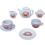 13PC PEPPA PIG TEA SET PARTY KIDS PORCELAIN SAUCERS POT CUPS PRETEND ROLE PLAY